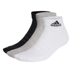 Skarpety adidas Cushioned Sportswear Ankle Socks 3p. Szare skarpetki adidas, bez wzorów. Za 42.90 zł.