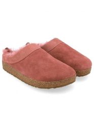 HAFLINGER Skórzane kapcie w kolorze jasnoczerwonym rozmiar: 38. Czerwone kapcie HAFLINGER, bez wzorów, z materiału. Za 230.59 zł.