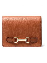 Michael Kors Skórzany portfel w kolorze jasnobrązowym - 10 x 8 x 3 cm rozmiar: onesize. Brązowe portfele Michael Kors, bez wzorów, z materiału. Za 173.99 zł.