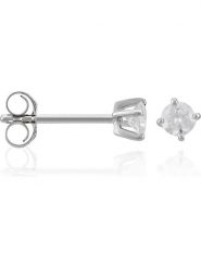 DIAMANTA Złote kolczyki-wkrętki "Single Diamond 0,20" z diamentami rozmiar: onesize. Szare kolczyki DIAMANTA, z diamentem, złote. Za 1,665.31 zł.