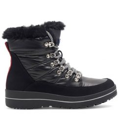 Botki Beverly Hills Polo Club. Czarne botki Beverly Hills Polo Club, bez wzorów, bez obcasa, na płaskiej podeszwie, bez zapięcia. Za 149.99 zł.