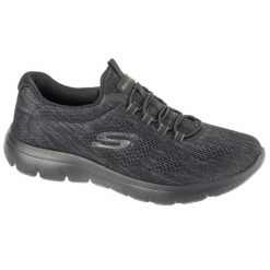 Buty treningowe damskie, Summits - Fun Flair. Czarne buty treningowe Skechers, bez wzorów, bez zapięcia. Za 229.99 zł.