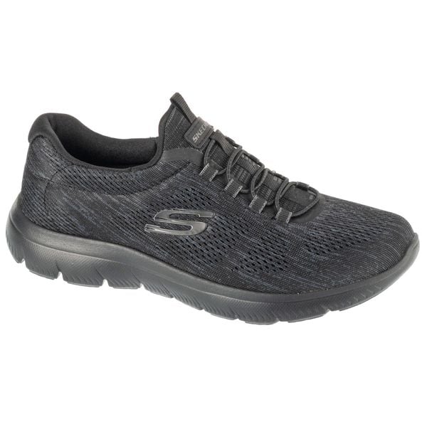 Buty treningowe damskie, Summits - Fun Flair. Czarne buty treningowe Skechers, bez wzorów, bez zapięcia. Za 229.99 zł.