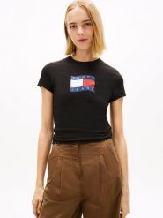 Tommy Jeans Koszulka Kobiety Bawełna (100%) czarny, L. Czarne t-shirty sportowe Tommy Jeans, l, bez wzorów, z bawełny, bez ramiączek. Za 89.95 zł.