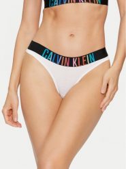 Calvin Klein Underwear Stringi 000QF7833E Biały. Białe stringi Calvin Klein Underwear, bez wzorów, z bawełny. Za 69.99 zł.