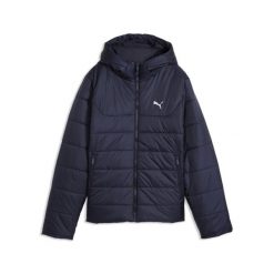 Młodzieżowa kurtka ocieplana Essentials z kapturem PUMA. Niebieskia kurtki do biegania Puma, na jesień, m, bez wzorów, z materiału, z kapturem, do biegania. Za 299.00 zł.