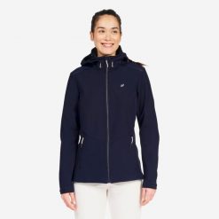 Second Life - Kurtka softshell żeglarska damska Tribord... - Stan Dobry. Niebieskie kurtki Decathlon, bez wzorów, z polaru, bez kaptura. Za 171.99 zł.