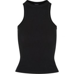Damski tank top Urban Classics Racer Back. Czarne topy Urban Classics, bez wzorów, eleganckie, bez kołnierzyka, bez ramiączek. Za 90.00 zł.