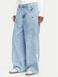 Adidas Jeansy Adibreak Mid Rise Wide Leg Denim Pant KT2651 Niebieski jasny Wide Leg. Niebieskie jeansy adidas, bez wzorów, z bawełny. Za 439.99 zł.