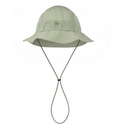 Kapelusz BUFF GO BUCKET HAT SOLID. Zielone kapelusze Buff, bez wzorów, sportowe. Za 189.90 zł.