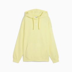 Bluza sportowa damska Puma ESS OVERSIZED FL 68539835. Żółte bluzy z kapturem Puma, m, bez wzorów, z bawełny, z kapturem. Za 203.59 zł.