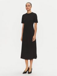 Calvin Klein Sukienka koktajlowa K20K207869 Czarny Regular Fit. Czarne sukienki Calvin Klein, bez wzorów, z syntetyku, wizytowe, bez kołnierzyka, bez ramiączek. Za 629.99 zł.