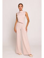 Made of emotion Kombinezon w kolorze beżowym rozmiar: M. Brązowe kombinezony Made Of Emotion, m, bez wzorów, bez kołnierzyka, bez ramiączek. Za 174.02 zł.