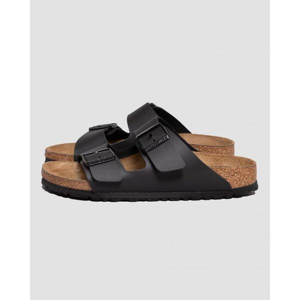 Klapki Birkenstock Arizona Nero Dorosłych. Brązowe klapki Birkenstock, bez wzorów, z materiału, eleganckie, bez obcasa, bez zapięcia. Za 626.00 zł.