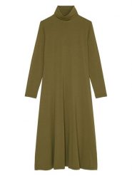 Marc O´Polo Sukienka w kolorze khaki rozmiar: M. Brązowe sukienki m, bez wzorów, z dżerseju, bez kołnierzyka, bez ramiączek, midi. Za 277.36 zł.