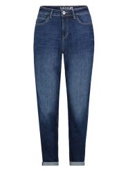 Sublevel Dżinsy - Mom fit - w kolorze granatowym rozmiar: XS. Niebieskie jeansy Sublevel, xs, z aplikacjami, z bawełny, klasyczne. Za 74.99 zł.