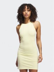 Adidas Sukienka codzienna Adicolor Classics Tight Summer Dress IB7403 Żółty Slim Fit. Żółte sukienki adidas, na co dzień, l, bez wzorów, z bawełny, bez kołnierzyka, bez ramiączek, proste. Za 69.99 zł.