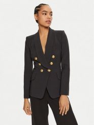 Elisabetta Franchi Marynarka GI-093-46E2-V560 Czarny Regular Fit. Czarne marynarki i żakiety Elisabetta Franchi, bez wzorów, z syntetyku, bez ramiączek. Za 2,649.00 zł.