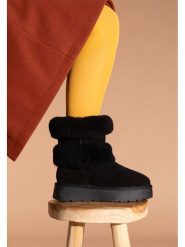 Gooce Skórzane kozaki zimowe "Mara" w kolorze czarnym rozmiar: 39. Czarne kozaki Gooce, na zimę, bez wzorów, ze skóry, eleganckie, bez obcasa, na platformie, bez zapięcia. Za 260.99 zł.