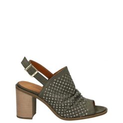 SANDAŁY 26323176 GRAY. Szare sandały Venezia, bez wzorów, z nubiku, bez obcasa, bez zapięcia. Za 209.00 zł.