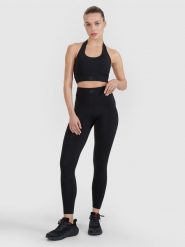 4F Legginsy treningowe szybkoschnące 4F x Anna Lewandowska - czarne XL. Czarne legginsy 4f, bez wzorów, z dzianiny, klasyczne. Za 129.99 zł.