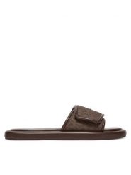 MICHAEL Michael Kors Klapki Suki 40S5SKFA1B Brązowy. Brązowe klapki MICHAEL Michael Kors, bez wzorów, ze skóry, bez obcasa, bez zapięcia. Za 349.99 zł.