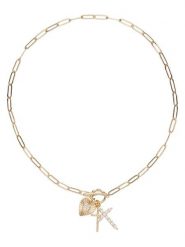 U.S. Polo Assn. Pozłacany naszyjnik z kamieniami ozdobnymi - dł. 42 cm rozmiar: onesize. Białe naszyjniki U.S. Polo Assn., z materiału, metalowe. Za 135.81 zł.