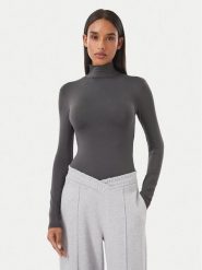 Guess Body V6BP04 K6317 Szary ciemny Slim Fit. Szare body i gorsety Guess, z aplikacjami, z syntetyku, bez ramiączek. Za 264.99 zł.