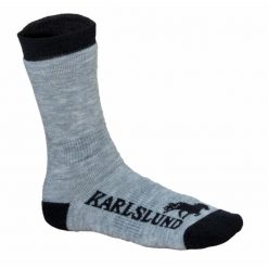 Skarpety jeździeckie Karlslund Hverinn. Szare skarpetki KARLSLUND, bez wzorów, z dzianiny. Za 146.00 zł.