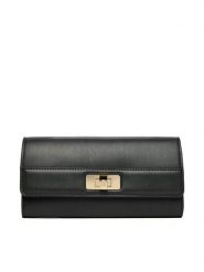 Tommy Hilfiger Portfel Th Modern Large Flap Wallet AW0AW18704 Czarny. Czarne portfele Tommy Hilfiger, bez wzorów, ze skóry. Za 329.99 zł.