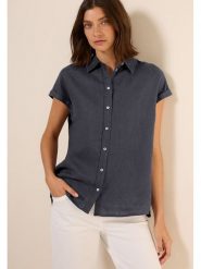 Cecil Lniana bluzka w kolorze antracytowym rozmiar: L. Czarne bluzki Cecil, l, bez wzorów, ze lnu, bez kołnierzyka, bez ramiączek. Za 127.05 zł.