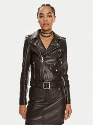 Pinko Kurtka skórzana Costa Rica 103897 A21L Brązowy Regular Fit. Brązowe kurtki Pinko, l, bez wzorów, ze skóry, bez kaptura. Za 1,979.00 zł.