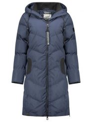 Geographical Norway Płaszcz zimowy "Bonus" w kolorze granatowym rozmiar: XL. Niebieskie płaszcze Geographical Norway, na zimę, xl, bez wzorów, z puchu, bez kaptura. Za 366.35 zł.