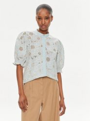 Bruuns Bazaar Bluzka Larin BBW3950 Niebieski Regular Fit. Niebieskie bluzki Bruuns Bazaar, bez wzorów, z bawełny, bez kołnierzyka, bez ramiączek. Za 329.99 zł.
