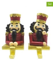 Clayre & Eef Uchwyty (2 szt.) ze wzorem na skarpety świąteczne - 7 x 12 x 6 cm rozmiar: onesize. Czarne skarpetki Clayre & Eef, bez wzorów, z materiału. Za 156.98 zł.