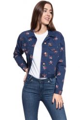 DAMSKA KURTKA JEANSOWA WRANGLER RETRO CROP JACKET BLUE DEPTHS W417WSXJY. Niebieskie kurtki Wrangler, s, bez wzorów, z jeansu, retro, bez kaptura. Za 199.99 zł.