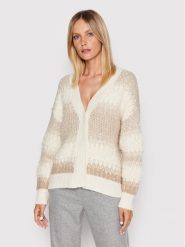 Peserico Kardigan S99777F03 Beżowy Relaxed Fit. Brązowe swetry Peserico, s, bez wzorów, z wełny, bez ramiączek. Za 2,399.00 zł.