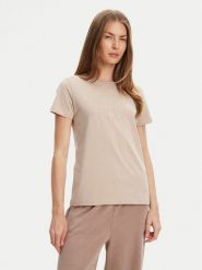 Guess T-Shirt V5YI13 J1314 Beżowy Regular Fit. Brązowe t-shirty Guess, l, z aplikacjami, z bawełny, bez kołnierzyka, bez ramiączek. Za 179.99 zł.