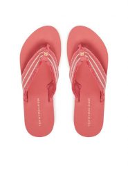 Tommy Hilfiger Japonki TH Webbing Beach Sandal FW0FW08739 Koralowy. Pomarańczowe japonki Tommy Hilfiger, bez wzorów, z materiału. Za 199.99 zł.