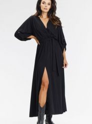 Sukienka Model A670 Black - awama. Czarne sukienki Awama, do pracy, l, bez wzorów, z elastanu, biznesowe, bez kołnierzyka, plus size, bez ramiączek, maxi, dopasowane. Za 425.71 zł.