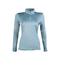 Damska koszulka jeździecka z długim rękawem HKM Summer Milano. Zielone t-shirty sportowe HKM, xs, bez wzorów, ze skóry, bez ramiączek, na fitness i siłownię. Za 172.00 zł.