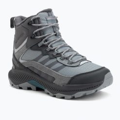 Buty trekkingowe damskie Merrell Speed Strike 2 Thermo Mid. Szare buty trekkingowe Merrell, bez wzorów, bez zapięcia. Za 379.99 zł.