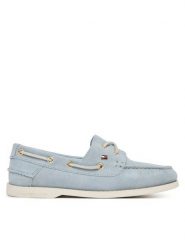 Tommy Hilfiger Mokasyny FW0FW09338 Błękitny. Niebieskie mokasyny Tommy Hilfiger, bez wzorów, ze skóry. Za 489.99 zł.