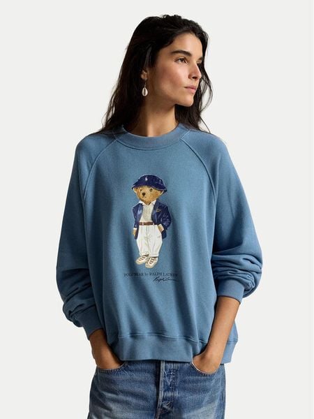 Polo Ralph Lauren Bluza 211B17778001 Niebieski Regular Fit. Niebieskie bluzy Polo Ralph Lauren, xs, bez wzorów, z bawełny, bez ramiączek, bez kaptura. Za 1,299.00 zł.