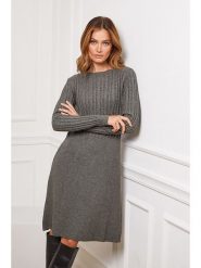 Joséfine Sukienka dzianinowa "Fanola" w kolorze khaki rozmiar: XL. Brązowe sukienki Joséfine, xl, bez wzorów, z dzianiny, bez kołnierzyka, bez ramiączek, midi. Za 188.85 zł.