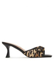Guess Klapki FLJDI2P EL03 Beżowy. Brązowe klapki Guess, z aplikacjami, z materiału, bez obcasa, bez zapięcia. Za 471.99 zł.