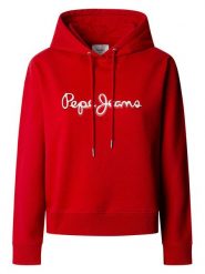 Pepe Jeans Bluza "Maddy" w kolorze czerwonym rozmiar: S. Czerwone bluzy Pepe Jeans, s, bez wzorów, z bawełny, bez ramiączek, z kapturem. Za 176.08 zł.