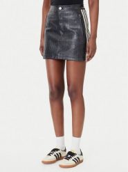 Adidas Spódnica z imitacji skóry Pleather KE5034 Czarny Regular Fit. Czarne spódnice adidas, bez wzorów, ze skóry. Za 339.99 zł.
