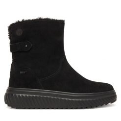 Botki Caprice. Czarne botki Caprice, bez wzorów, bez obcasa, na płaskiej podeszwie, bez zapięcia. Za 519.99 zł.