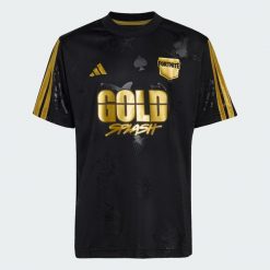 KOSZULKA ADIDAS x FORTNITE MIDAS. Czarne bluzy adidas, l, bez wzorów, z dzianiny, klasyczne, bez ramiączek, bez kaptura. Za 149.00 zł.